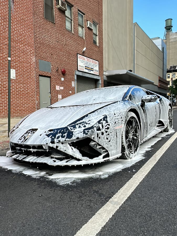 Lamborghini Covered Detailed Covered in Foam-1